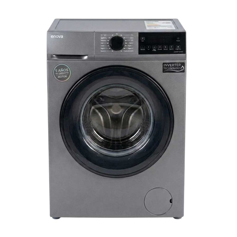 Lavarropas ENOVA 8 Kg Carga Frontal Inverter 1200 RPM Gris PRIMERA - LE08F12-GR