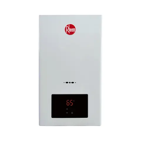 Calefón RHEEM Tiro Natural 14 L Gas Natural Blanco PRIMERA - R7-14L-GN-XI-D