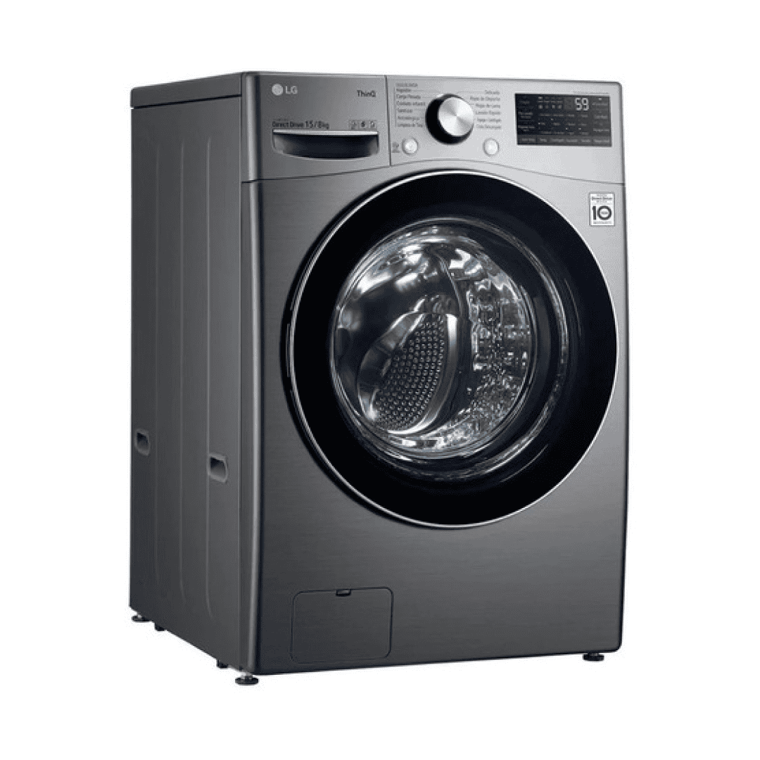 Lavasecarropas automático LG WD15EGS6 inverter stone silver 15kg+8kg 220 V