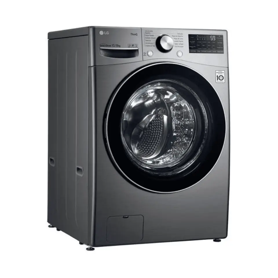 Lavasecarropas automático LG WD15EGS6 inverter stone silver 15kg+8kg 220 V