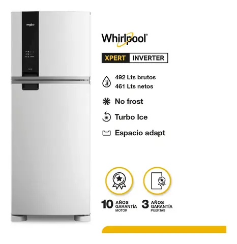 HELADERA WHIRLPOOL WRM56CB BLANCA OUTLET PREMIUM