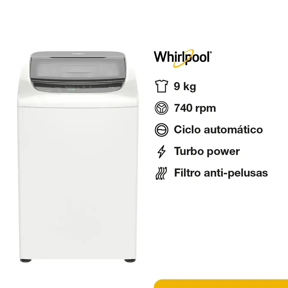 LAVARROPAS WHIRLPOOL 9KG C/SUP WW09HBB OUTLET PREMIUM
