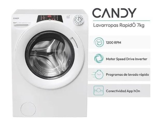 LAVARROPAS CANDY RO1274DWMT-1-12 7KG 1200RPM BLANCO INVERTER - PRIMERA