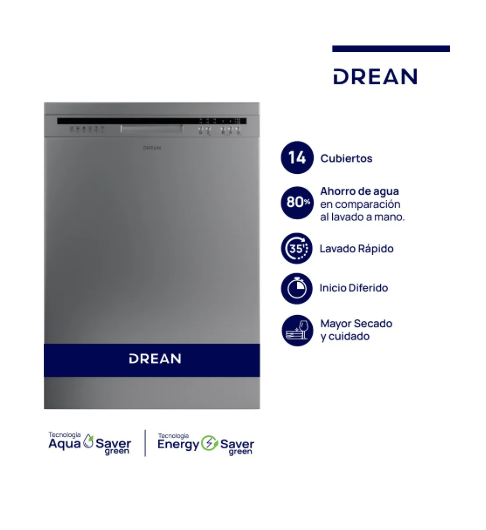 Lavavajillas Drean 14 Cubiertos Inox Primera