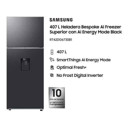 HELADERA SAMSUNG RT42DG6730B1BG 402LTS BLACK DISPENSER - OUTLET