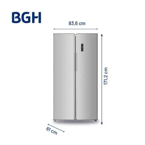 HELADERA BGH SIDE BY SIDE INVERTER BRS400I1A 397LITROS - PRIMERA