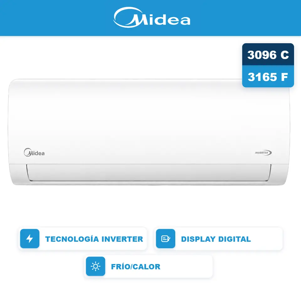 Aire acondicionado MIDEA 3600 W Inverter Frío/Calor - MSNIC-12H-KN81F