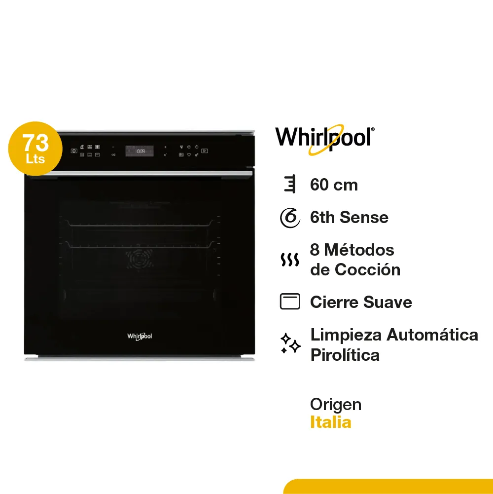 HORNO WHIRLPOOL ELECTRICO 73 LTS WOC73AEDIM - OUTLET PREMIUM