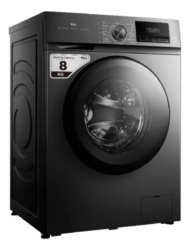 Lavarropas TCL Carga Frontal 8kg 1400rpm Inverter Gris - P108AFLG