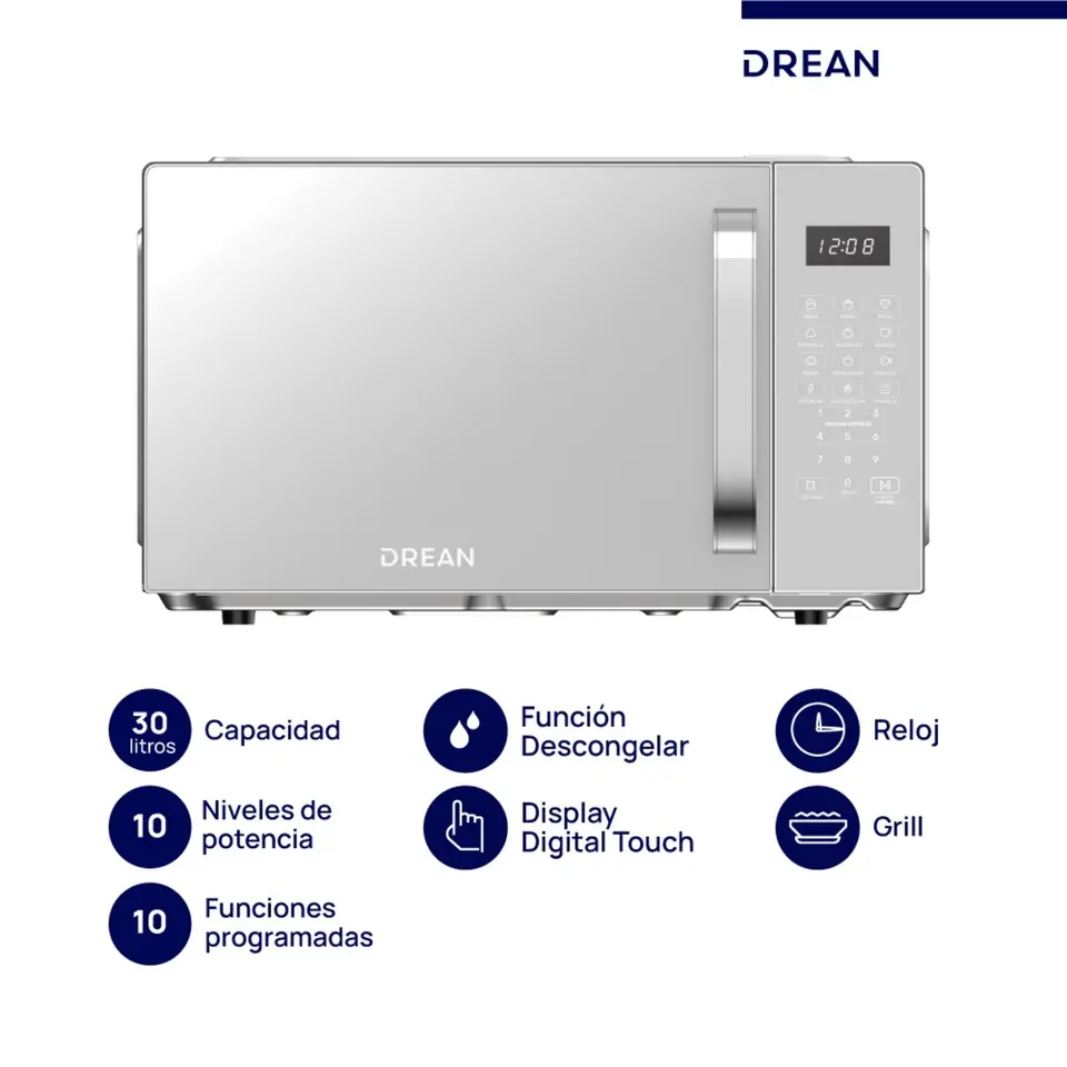 Microondas DREAN 30L con Grill Inox - HMD30ARSJ0