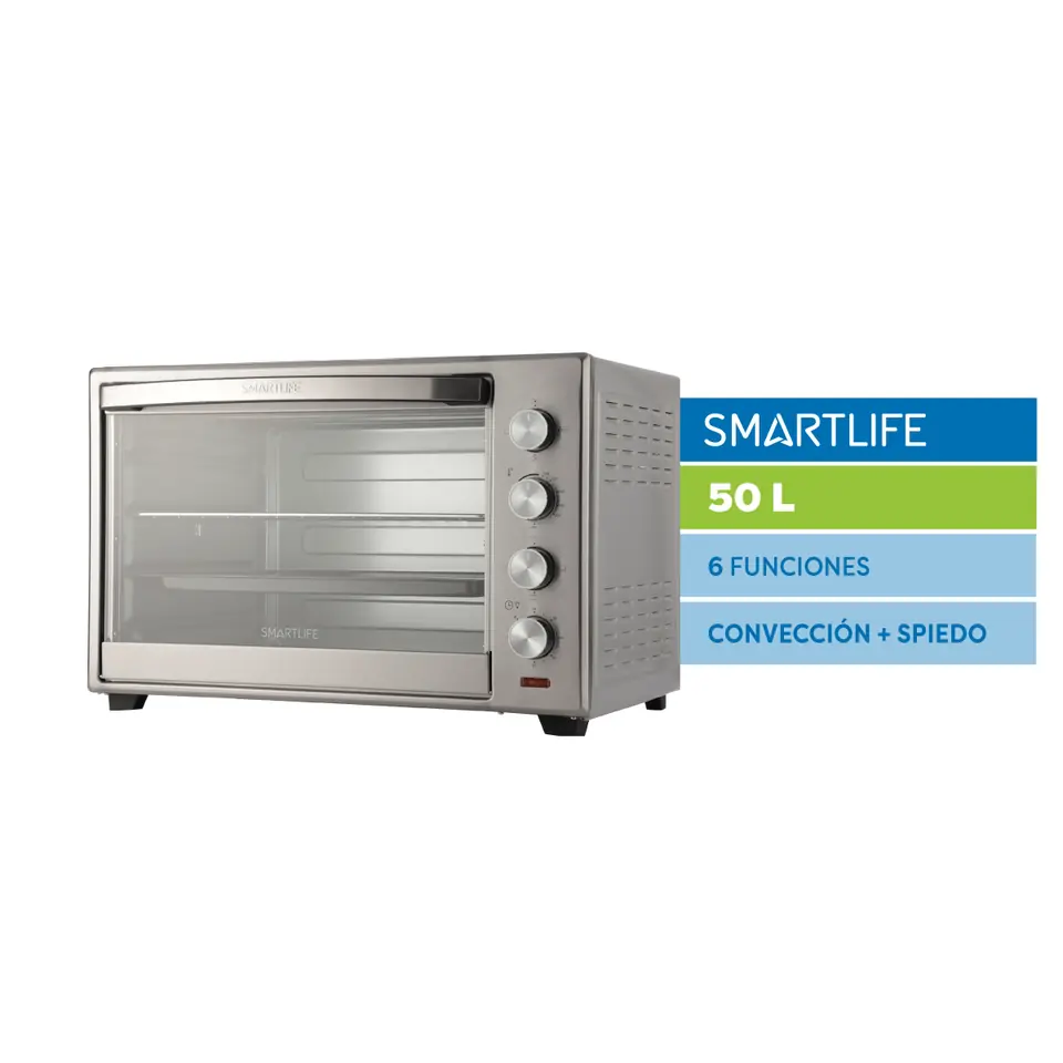 Horno Eléctrico SMARTLIFE 50 L con Spiedo y Convección OUTLET PREMIUM - SL-TOR050PN