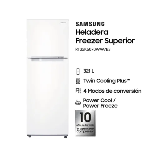 HELADERA SAMSUGN RT32 20LTS INV BLANCA PRIMERA