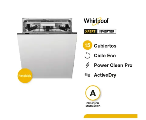 LAVAVAJILLAS WHIRLPOOL 15SET WIO3P33PLAG - OUTLET PREMIUM