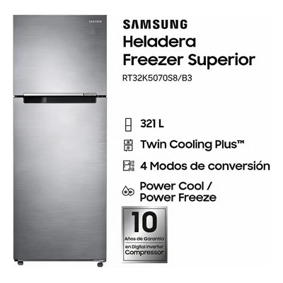 HELADERA SAMSUNG RT32 321LTS ACERO PRIMERA