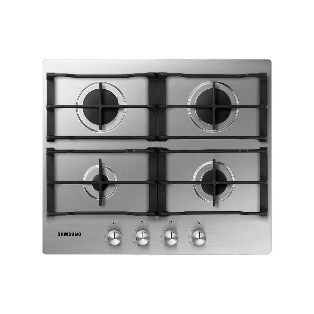 Anafe a Gas SAMSUNG 60 cm 4 Hornallas Acero Inoxidable - NA64H3010AS