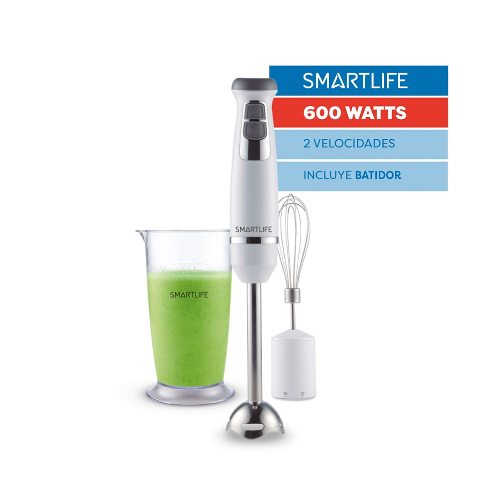 Mixer SMARTLIFE 600 W con Vaso Medidor y Batidor Blanco - SL-SM6038WPN