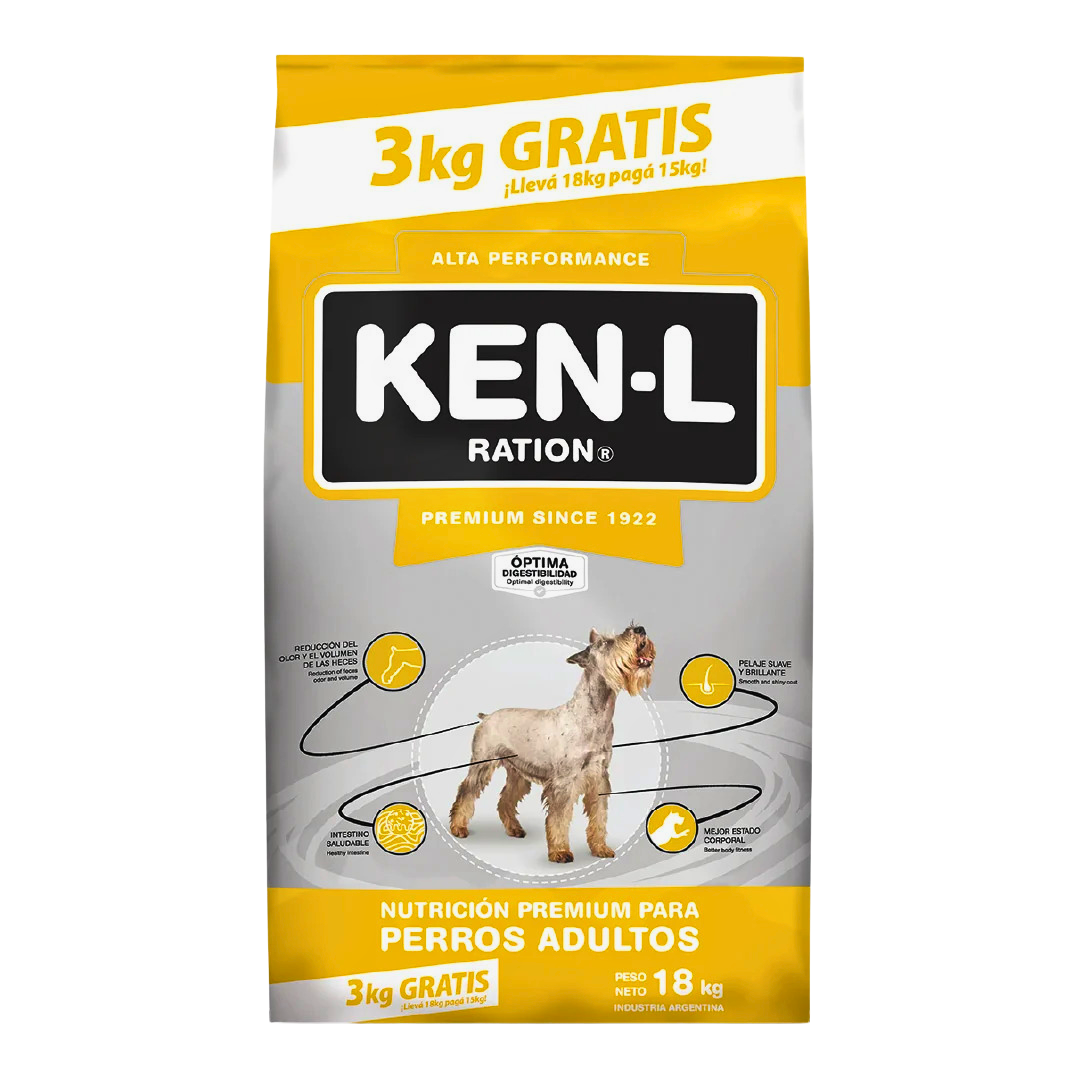 Ken-L perro adulto mordida grande x 18 kg