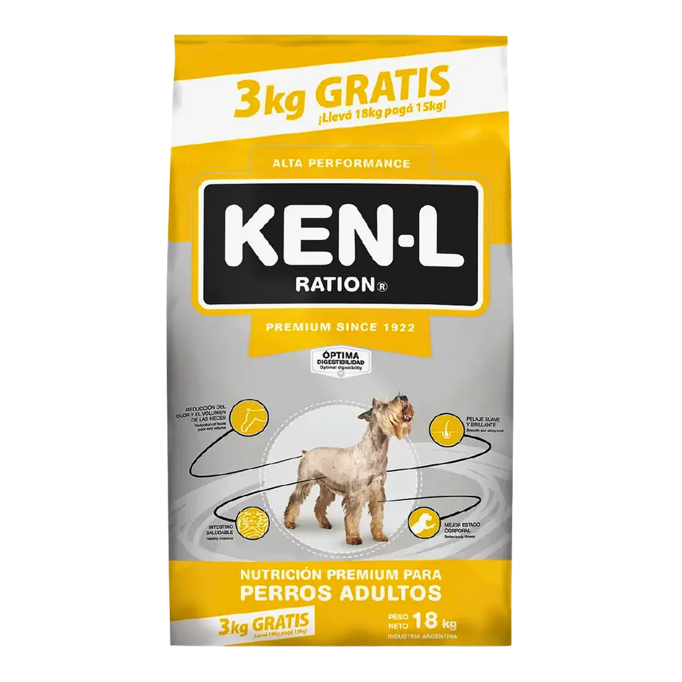 Ken-L perro adulto mordida grande x 18 kg