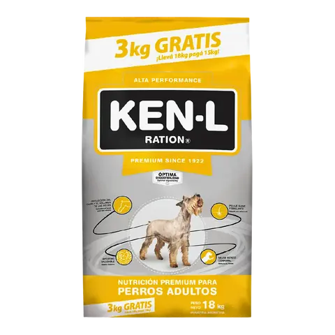 Ken-L perro adulto mordida grande x 18 kg