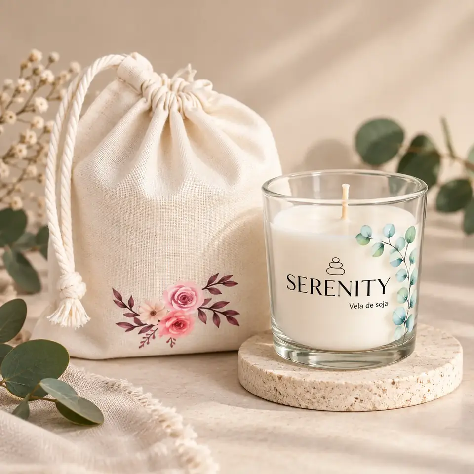 Vela de Soja Serenity | Bolsita de Regalo