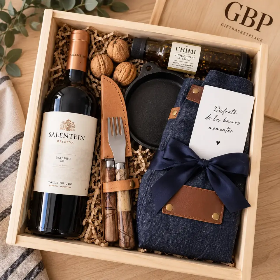 Box Asador Premium | Salentein, Provoletera & Set Tandilense