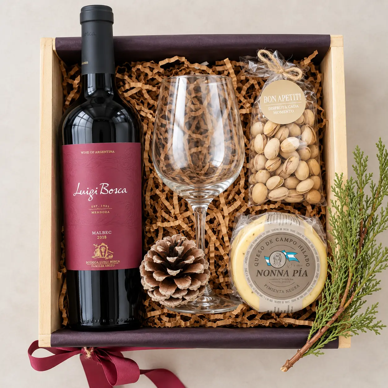 Wine & Snack Box | Luigi Bosca & Queso