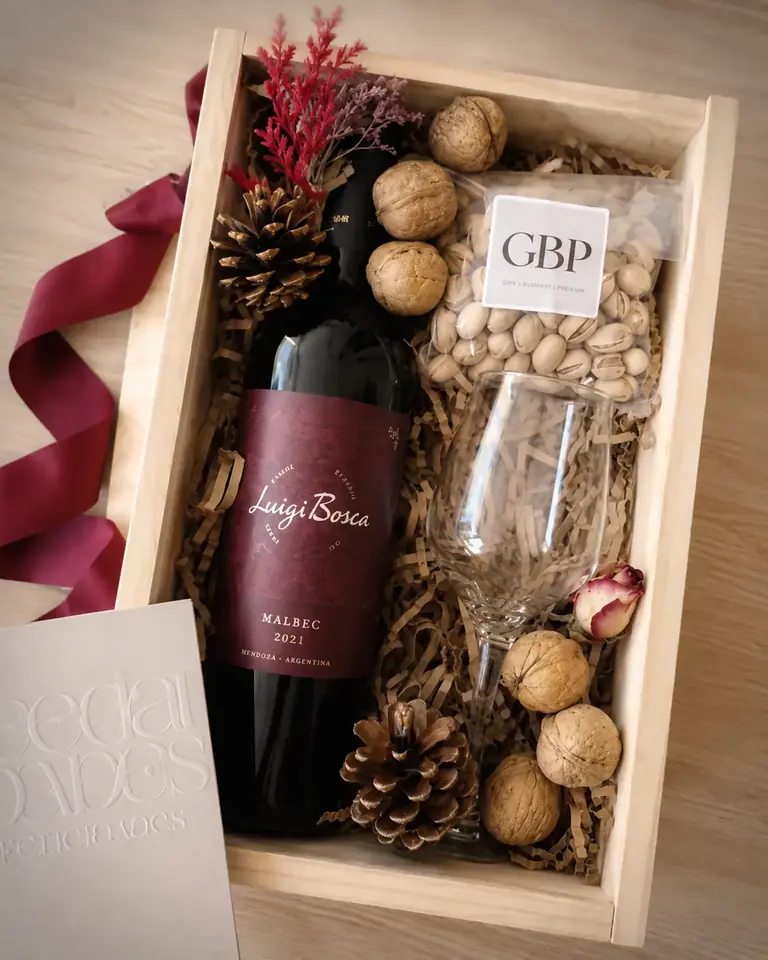 Box Brindis & Snacks | Vino Malbec
