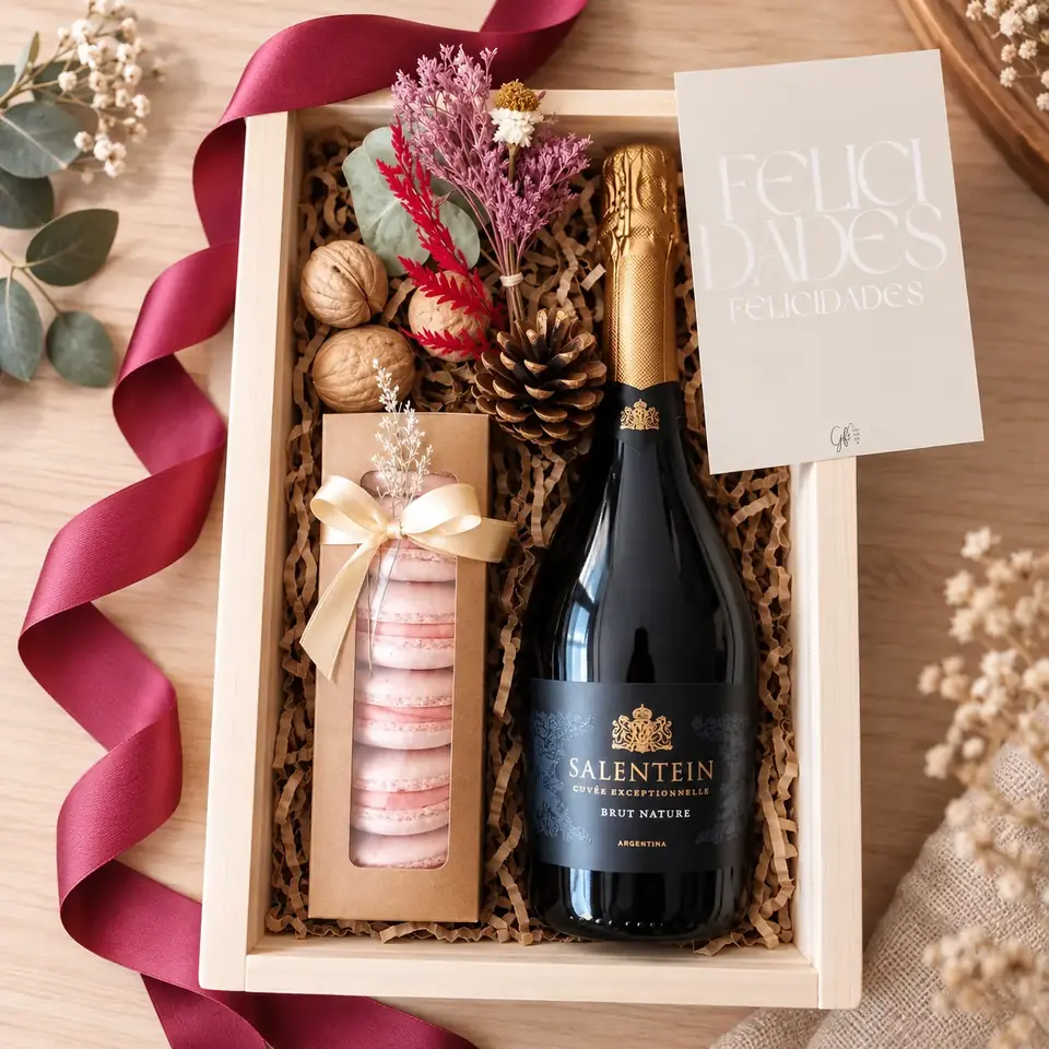 Box Salentein & Macarons | Espumante & Dulces Artesanales