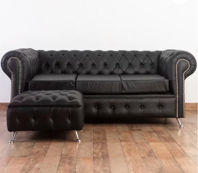 Sillon Chesterfield 3 cuerpos + camastro 70x70