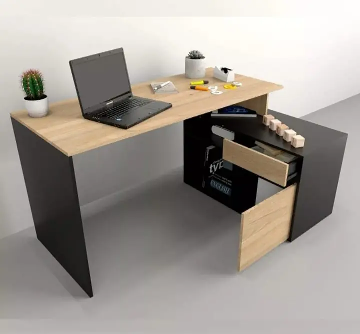 Escritorio con mueble auxiliar