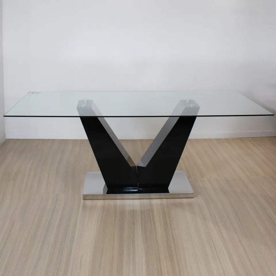 Mesa rectangular de vidrio 200 cm x 100 cm