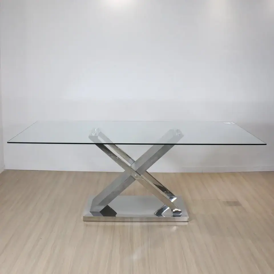 Mesa rectangular de vidrio 200 x 100 cm