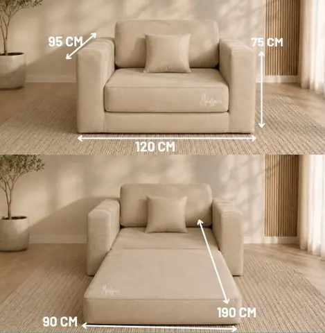 Sillón cama cubo 1 plaza