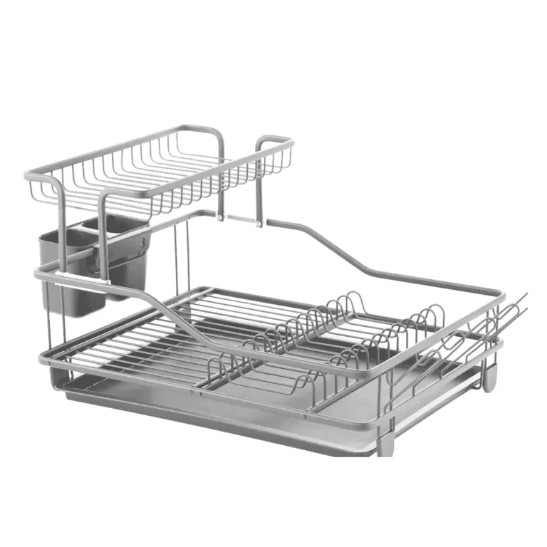 Escurridor de platos doble de aluminio
