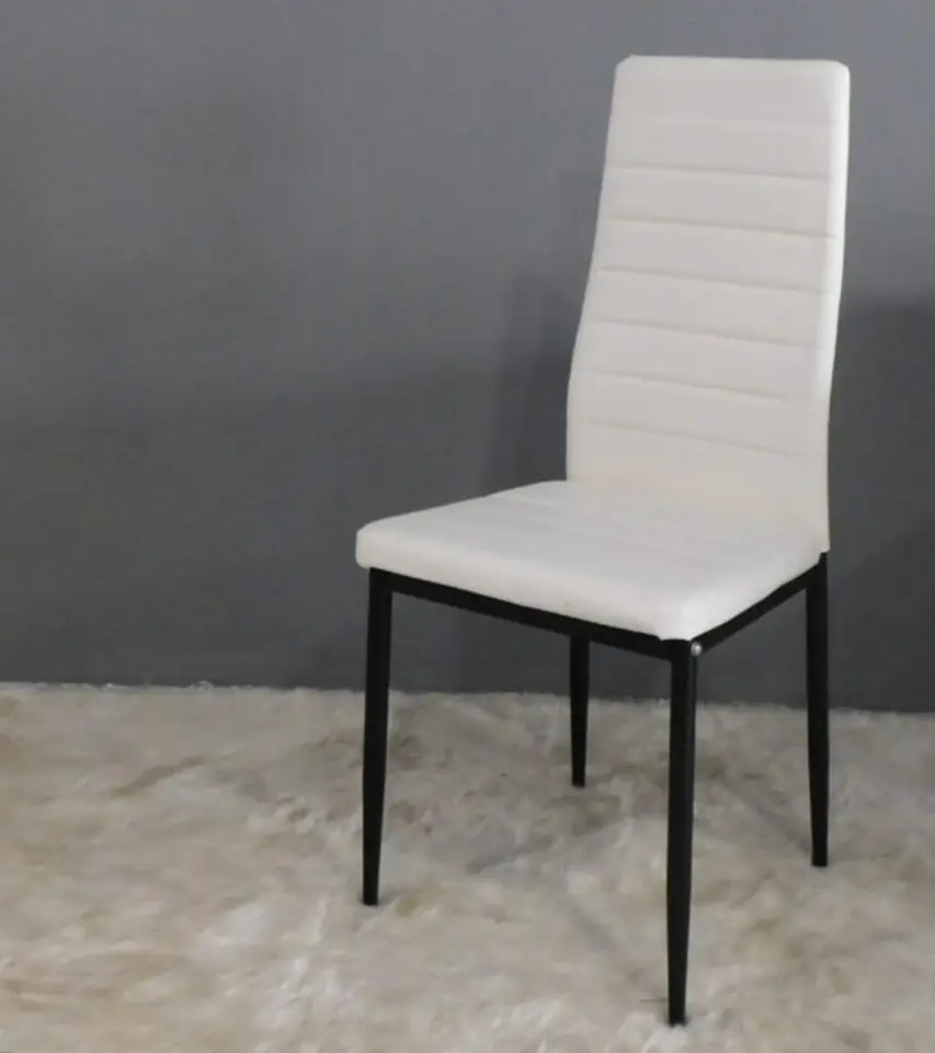 Silla Noruega Eco-cuero blanco