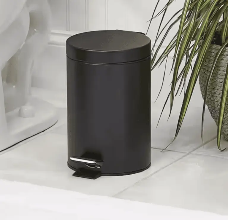 Tacho de basura  negro acero inoxidable