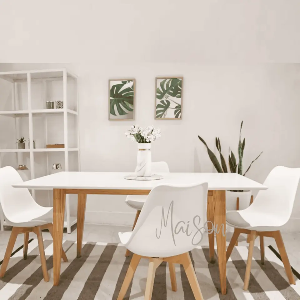 Mesa nordica 120x80 + 4 sillas tulip
