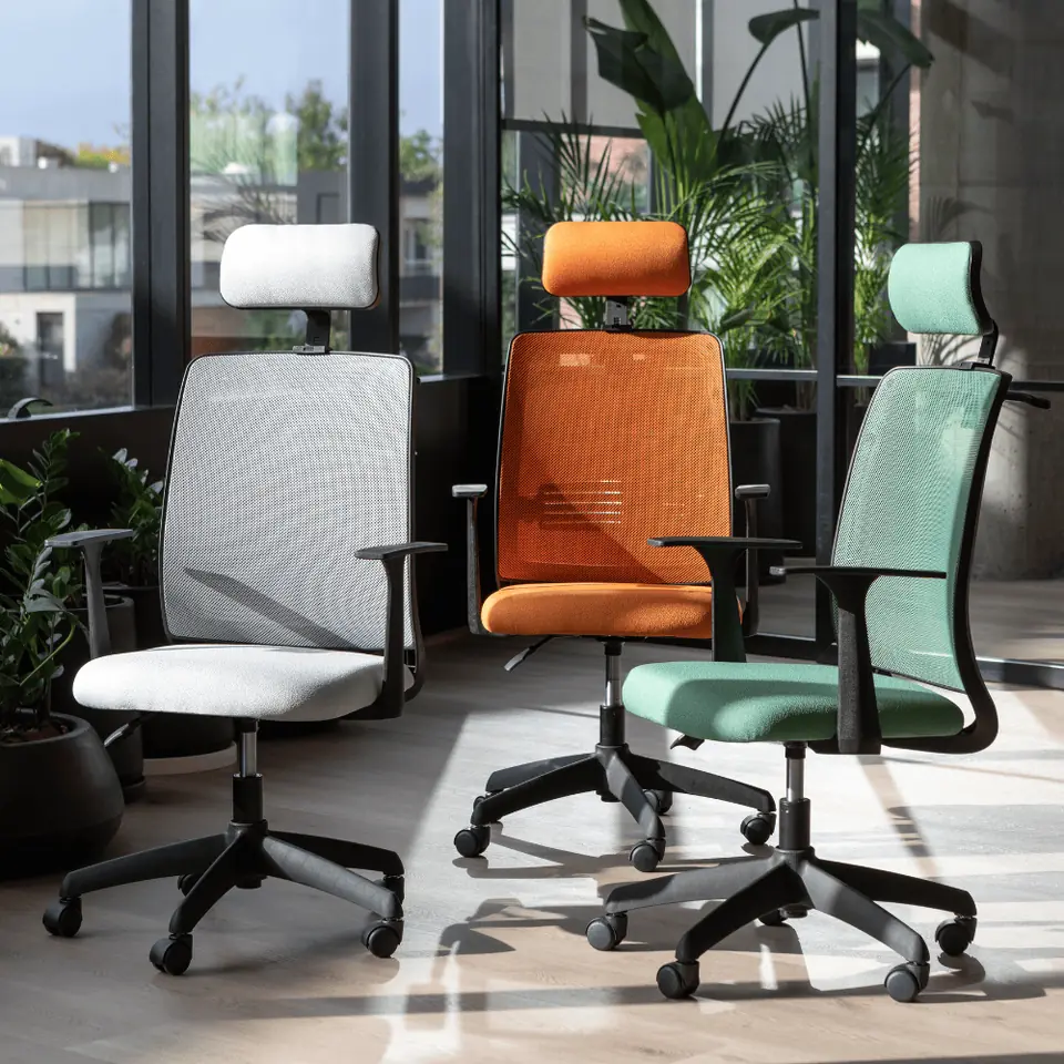 Silla oficina Mint - estructura negro tapizado a elección