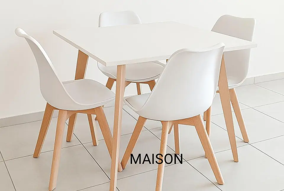 Mesa nórdica cuadrada 70x70