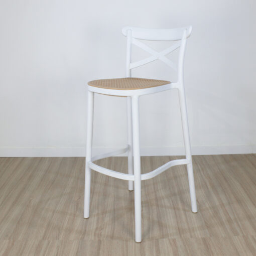 Banqueta cross polipropileno blanca
