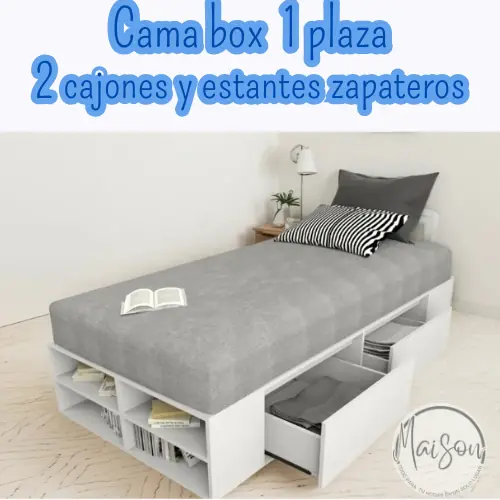 Cama box 1 plaza