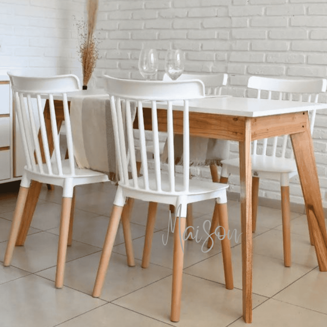 Mesa nordica 140x80 + 4 sillas windsord