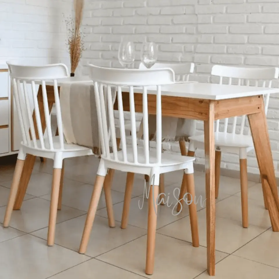 Mesa nordica 140x80 + 4 sillas windsord