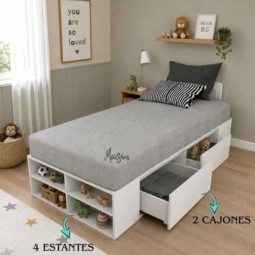 Cama box 1 plaza