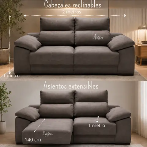 sofa valencia asiento extensible