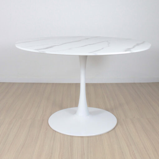 Mesa Pie Central 120 cm simil marmol