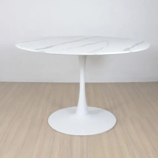Mesa Pie Central 120 cm simil marmol