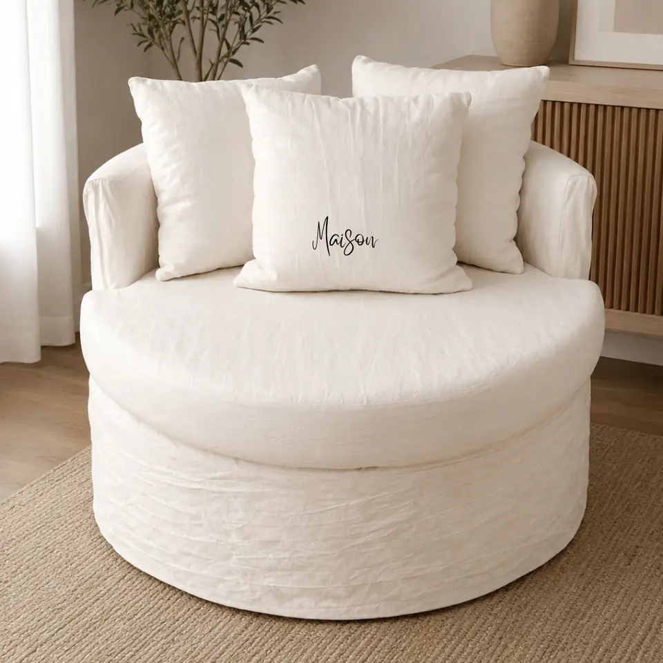 Sillón circular (funda de tusor)