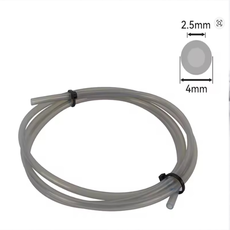 Tubo de PTFE Gris Transparente por Metro