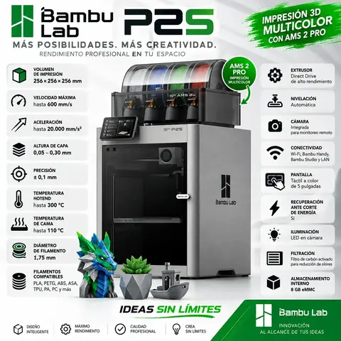 Bambu Lab P2S + AMS 2 Pro